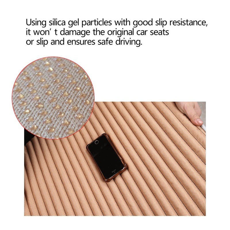 Suninbox Rear Car Seat Covers, Buckwheat Hulls Comfortable, Ventilated Pads, Anti-Skid, [Beige Seat Cushion] - Image 3